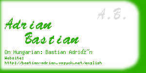 adrian bastian business card